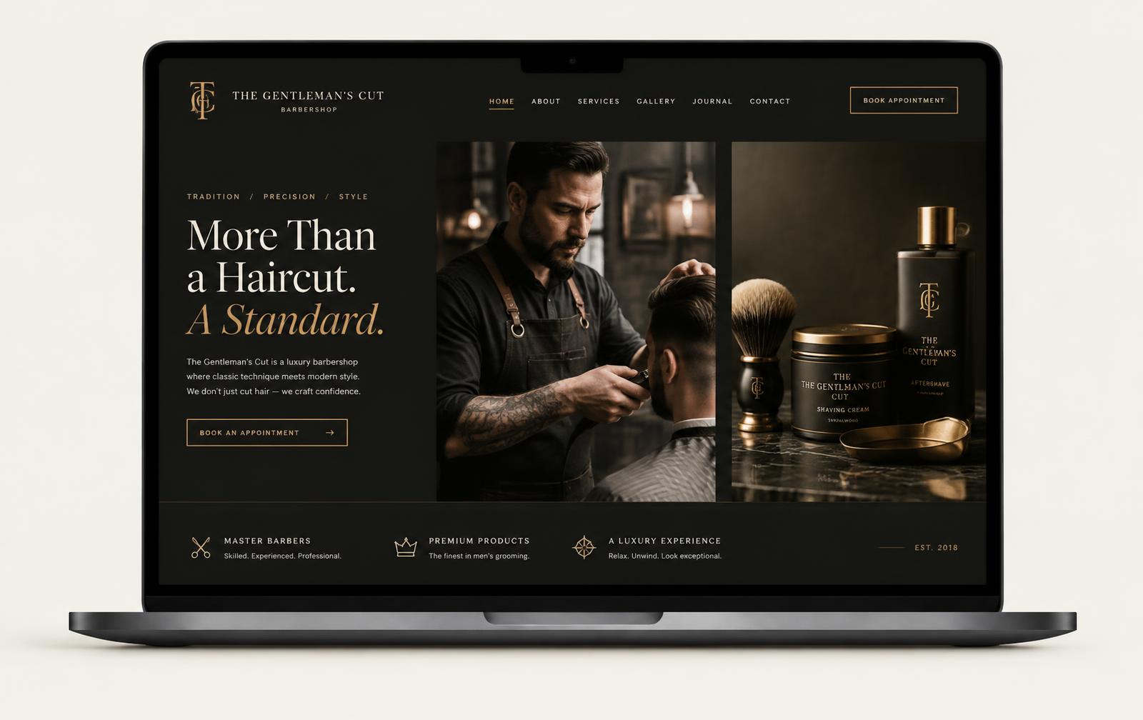 The Gentleman's Cut website concept