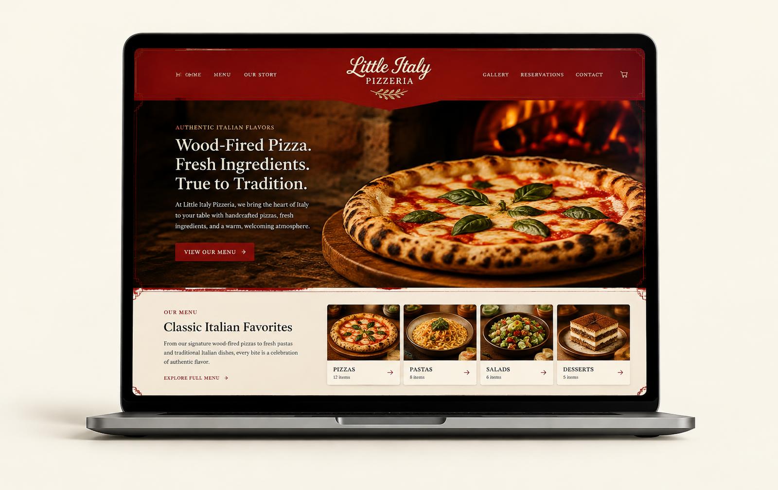 Little Italy Pizzeria website concept